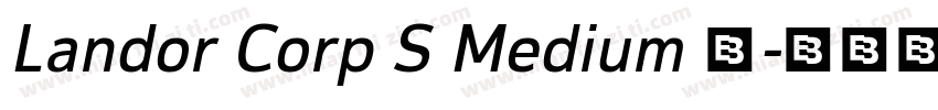 Landor Corp S Medium 中字体转换